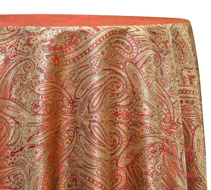 Paisley Jacquard Red Gold – Mantelería rimar